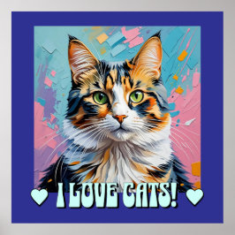 Ich Liebe Katzen! Poster
