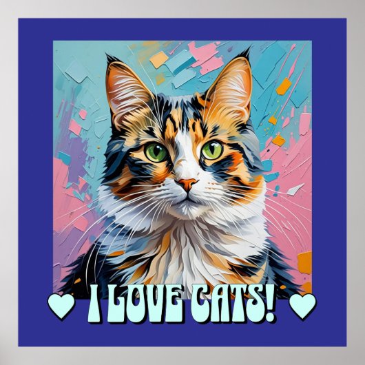 Ich Liebe Katzen! Poster (Vorne)
