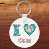Ich Liebe Katzen Schlüsselanhänger (Vorderseite)