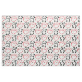 Ich Liebe Katzen! (Schwarze und rote Konturen auf Stoff (Fat Quarter (45,7 x 55,9 cm))