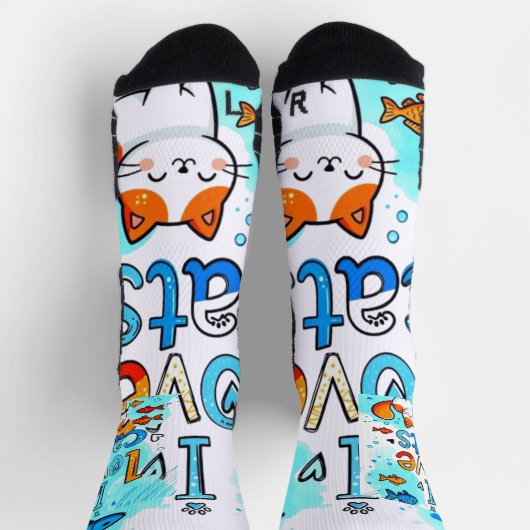 ICH LIEBE KATZEN SOCKEN (Oben)