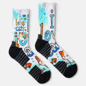 ICH LIEBE KATZEN SOCKEN (Rechts)