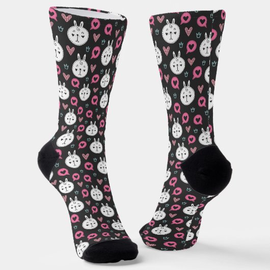 Ich liebe Katzen Socken (Gewinkelt)