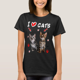 Ich liebe Katzen süße Kätzchen Lustiger Katzen-Shi T-Shirt