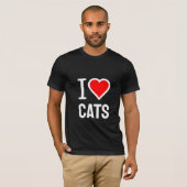 Ich Liebe Katzen T - Shirt (Vorne ganz)