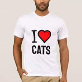 Ich Liebe Katzen T - Shirt (Vorderseite)
