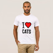 Ich Liebe Katzen T - Shirt (Vorne ganz)