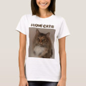 Ich Liebe Katzen! T-Shirt (Vorderseite)