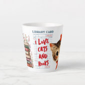 Ich liebe Katzen und Bücher Milchtasse (Vorderseite)