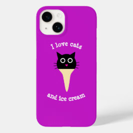 Ich Liebe Katzen und Eis Case-Mate iPhone Gehäuse Case-Mate iPhone 14 Hülle