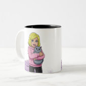 Ich liebe Katzen Zweifarbige Tasse (Vorderseite Links)