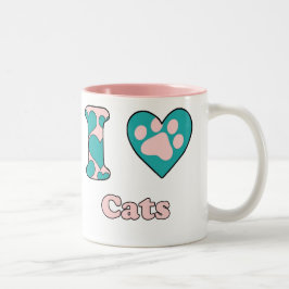 Ich Liebe Katzen Zweifarbige Tasse