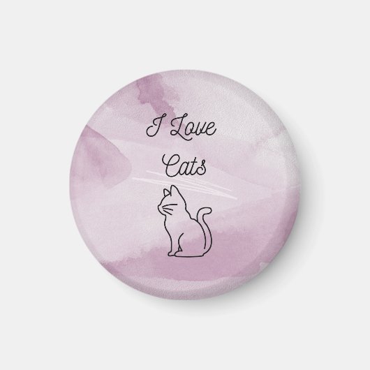 Ich Liebe Katzenmagnet Magnet (Vorne)