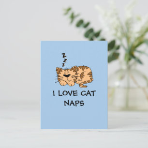Ich liebe Katzennicker T-Shirt Postkarte