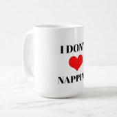 Ich liebe kein Nickerchen Lustiger Valentinstag He Kaffeetasse (Vorderseite Links)
