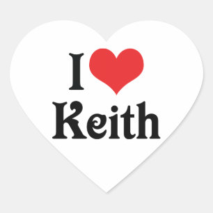 Ich liebe Keith Herz-Aufkleber