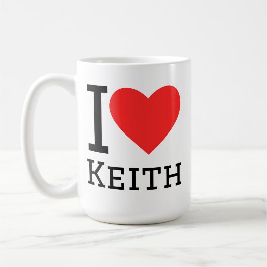 Ich liebe Keith Kaffeetasse (Links)