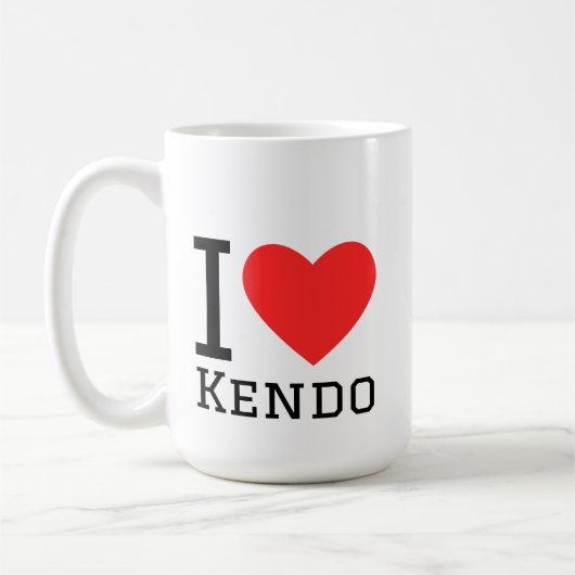 Ich liebe Kendo Kaffeetasse (Links)