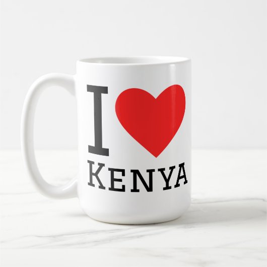 Ich liebe Kenia Kaffeetasse (Links)