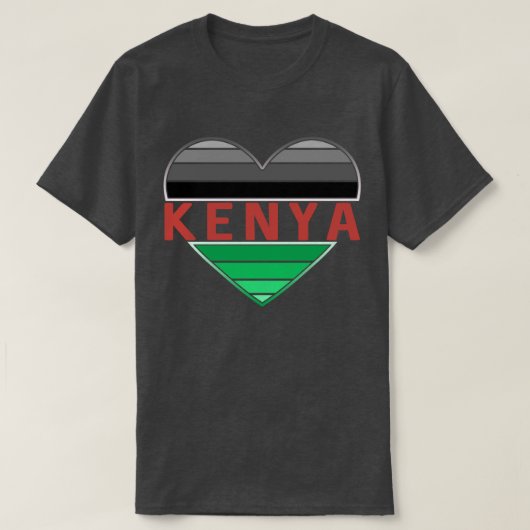 Ich Liebe Kenia, Kenias Herz T-Shirt (Design vorne)