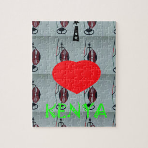 Ich liebe Kenia Kunstprint Puzzle