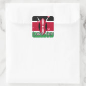 Ich liebe Kenia und "Hakuna Matata" Kunstdruck Quadratischer Aufkleber (Tasche)