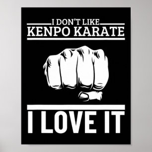 Ich liebe Kenpo Karate Lustig Stolz Amerikanisches Poster
