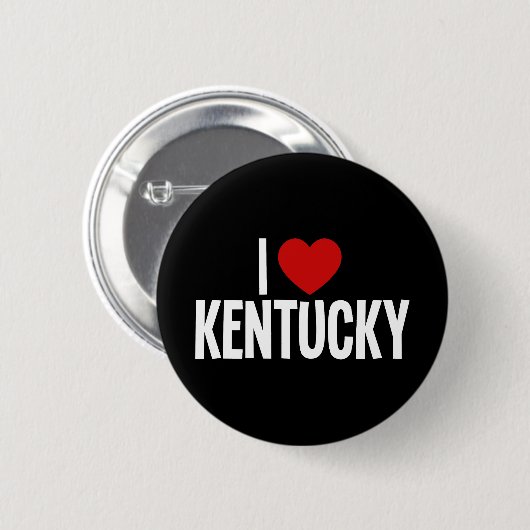 Ich liebe Kentucky Runde Schaltfläche Button (Vorne & Hinten)