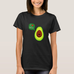 Ich liebe Keto Avocado-Zitat Keto- und Vegan-Diäte T-Shirt