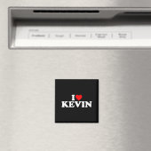 Ich liebe Kevin - Herz Langarm Magnet (In Situ (Geschirrspüler))