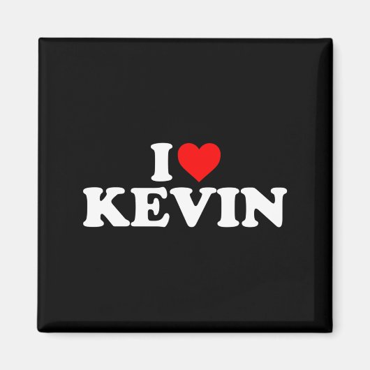 Ich liebe Kevin - Herz Langarm Magnet (Vorne)