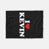 Ich liebe Kevin - Herz Langarmshirt Fleecedecke (Vorderseite (Horizontal))