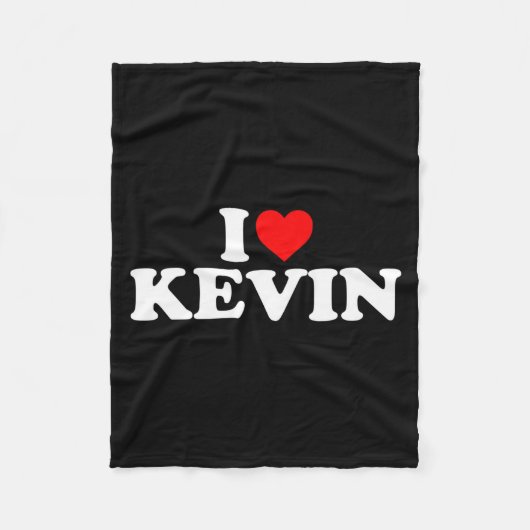 Ich liebe Kevin - Herz Langarmshirt Fleecedecke (Vorderseite)