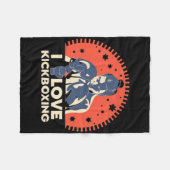 Ich liebe Kickboxen Boxen Liebe Kickboxer Kickboxe Fleecedecke (Vorderseite (Horizontal))
