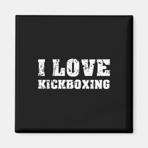 Ich liebe Kickboxen Fitnessstudio Fitness für Männ Magnet
