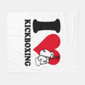 Ich liebe Kickboxen Fleecedecke (Vorderseite (Horizontal))