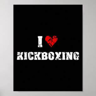 Ich liebe Kickboxen-Gym-Fitness für Männer Frauen Poster