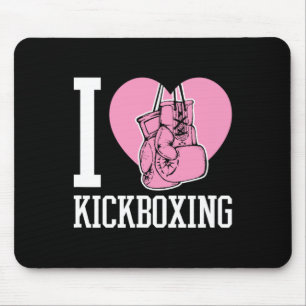 Ich liebe Kickboxen Herz Lustig Süß Boxen Martial Mousepad