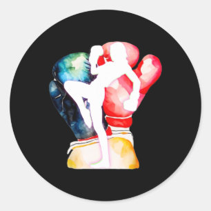 Ich Liebe Kickboxen Ist Kickboxen Mädchen Ist Frau Runder Aufkleber