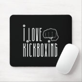 Ich liebe Kickboxen Kickbox Kick Boxing Kickboxer Mousepad (Mit Mouse)