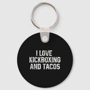 Ich liebe Kickboxen und Tacos Lustiges Kickbox Mar Schlüsselanhänger