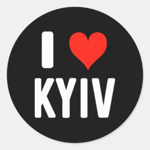 Ich liebe Kiew Ukraine - Liebe - Reise Urlaub  Runder Aufkleber
