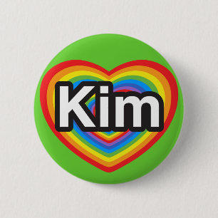 Ich Liebe Kim. Ich Liebe dir Kim. Herz Button