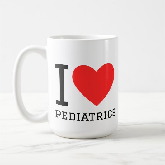 Ich liebe Kinderheilkunde Kaffeetasse (Links)