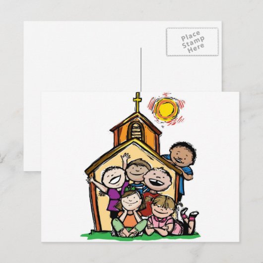 Ich Liebe Kinderkirche! Postkarte (Vorne/Hinten)