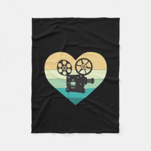 Ich liebe Kino Retro Filmprojektor Fleecedecke