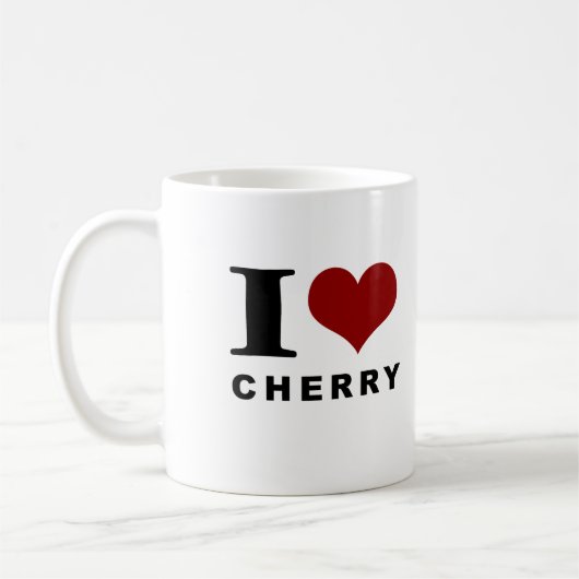 Ich Liebe Kirsche. Cherry Liebhaber Kaffeetasse (Links)