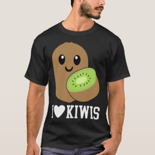 Ich Liebe Kiwi Süße Kiwi Kostüm Kiwi Outfit Kiwi F T-Shirt