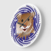 Ich liebe kleine Hamster Große Wanduhr (Winkel)