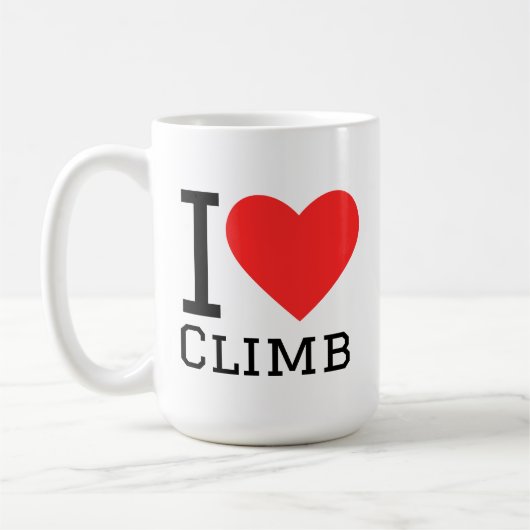 Ich liebe klettern kaffeetasse (Links)